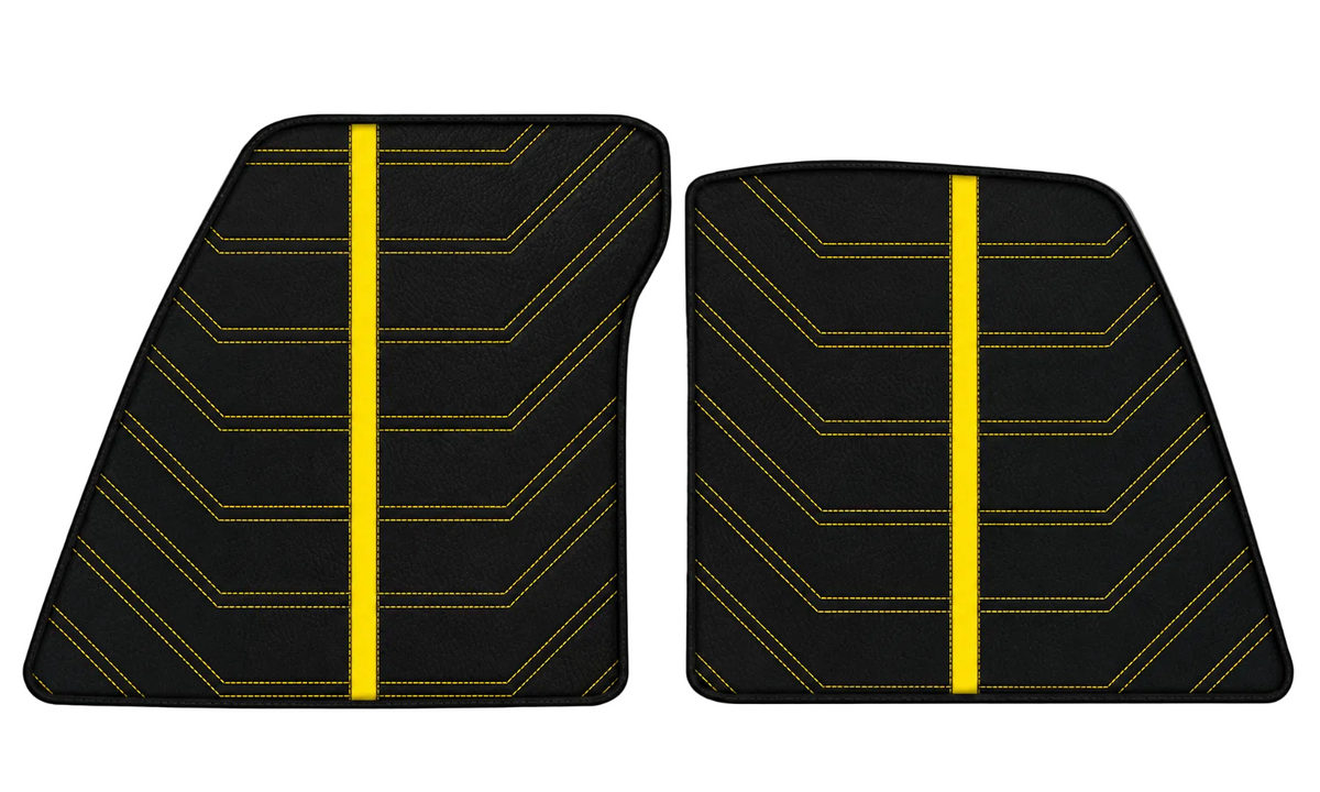 Tapis de voiture en cuir noir motif Daytona pour Ferrari 849 Testarossa (2026-2027)
