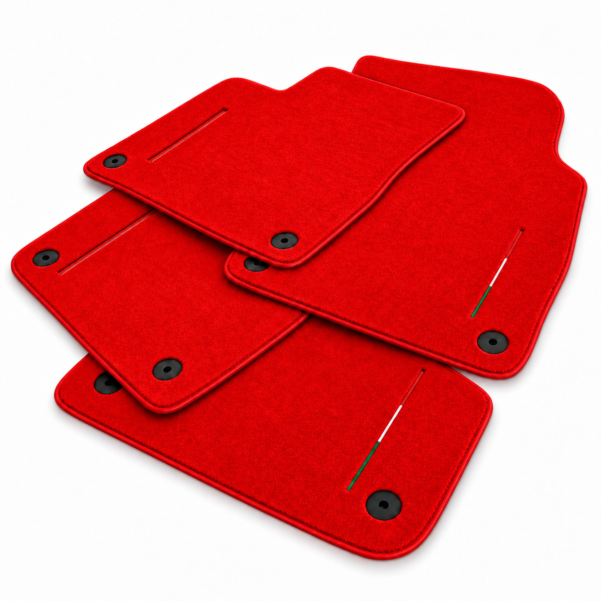 Black Floor Mats for Lamborghini Urus with Brown Leather