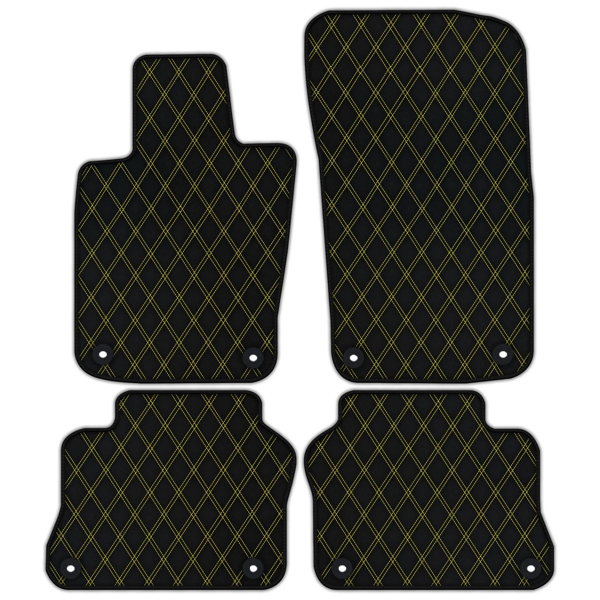 Customizable Leather Floor Mats with Double Diamond Pattern for Porsche Panamera (2009-2016)