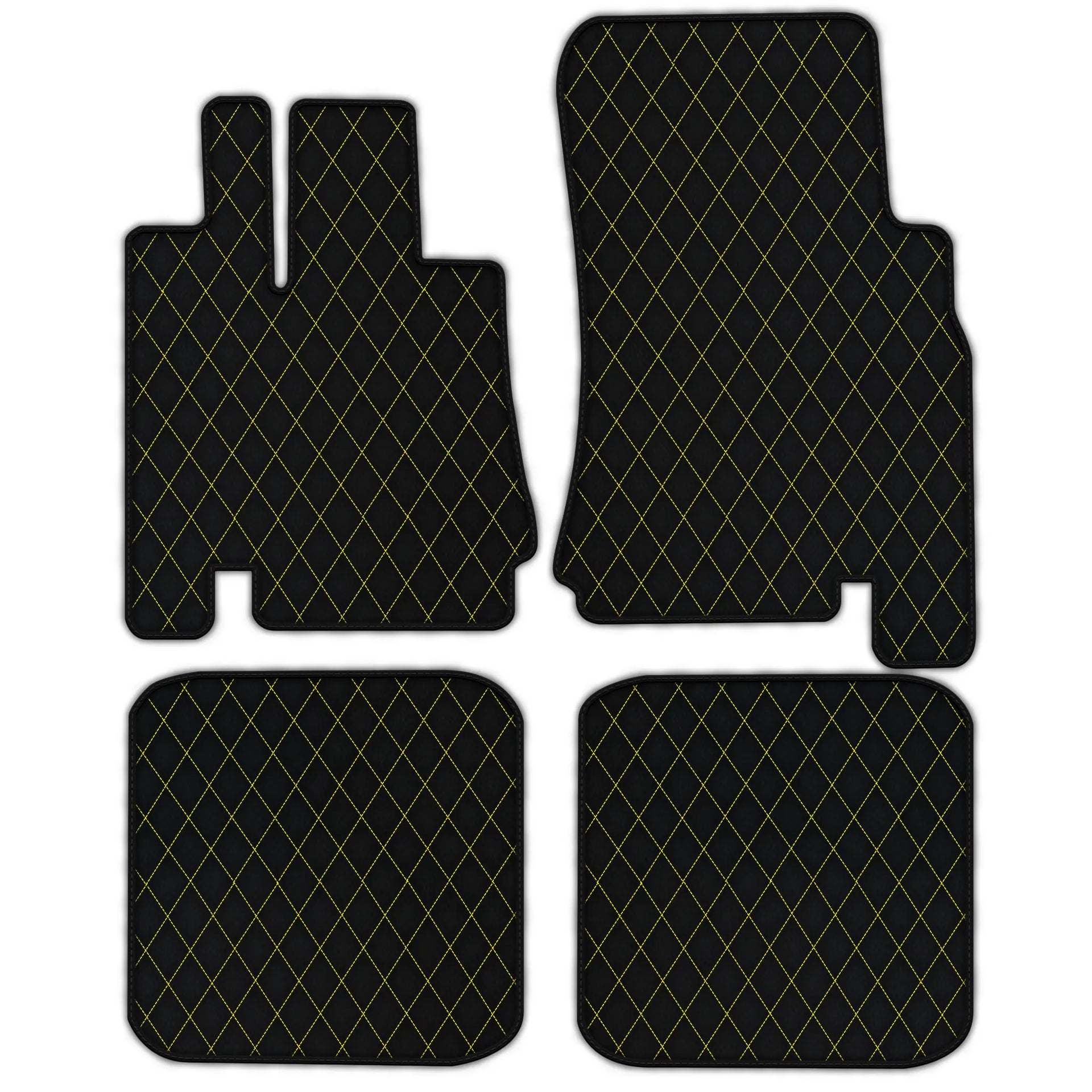 Customizable Leather Floor Mats with Single Diamond Pattern for Bentley Green Label (1998-2009)