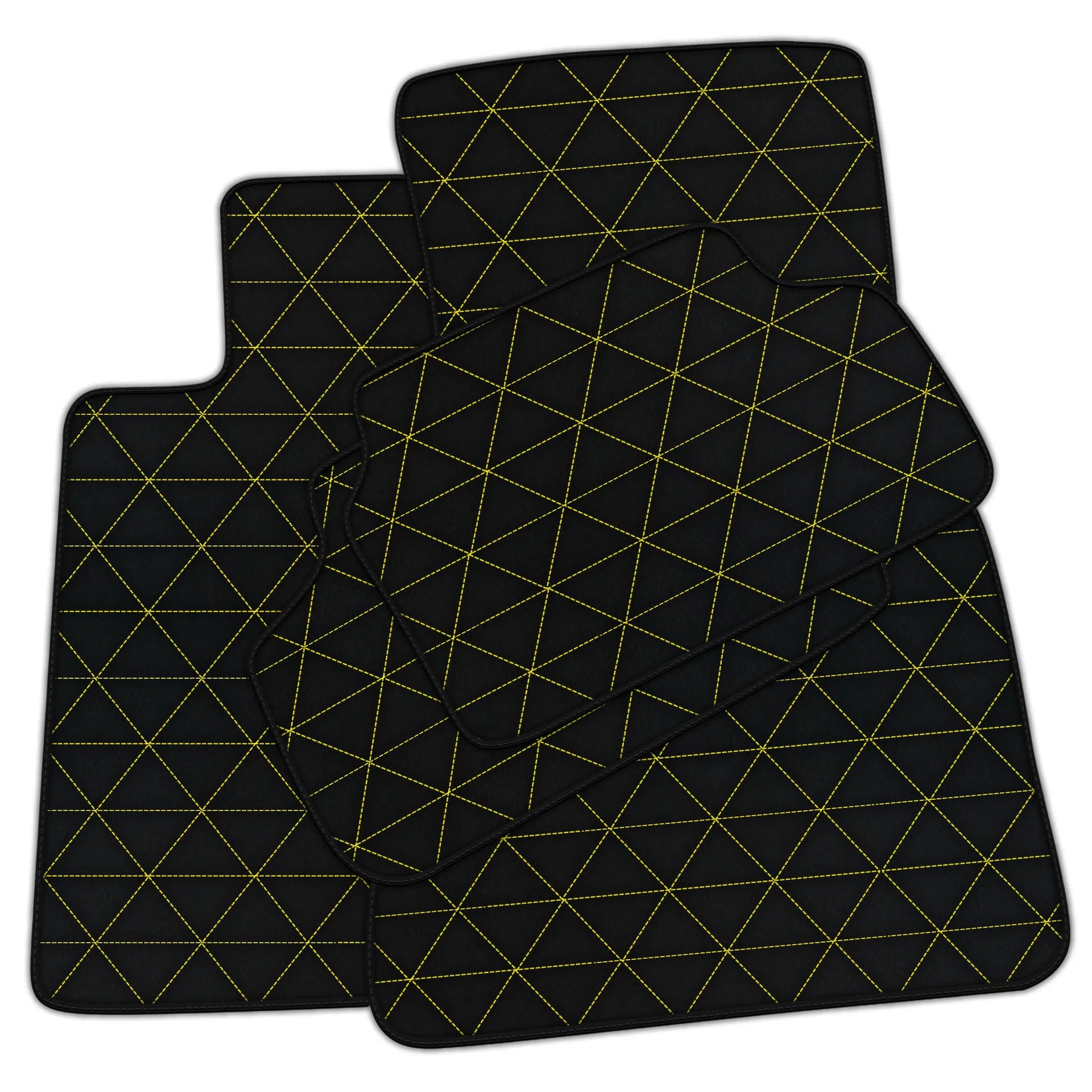 Customizable Leather Floor Mats with Triangle Pattern for BMW X5M F85 SUV (2015-2019)