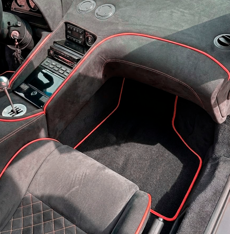 Tapis de voiture en cuir personnalisables avec motif de diamant unique pour Lamborghini Diablo (1990-2001) - AutoWin