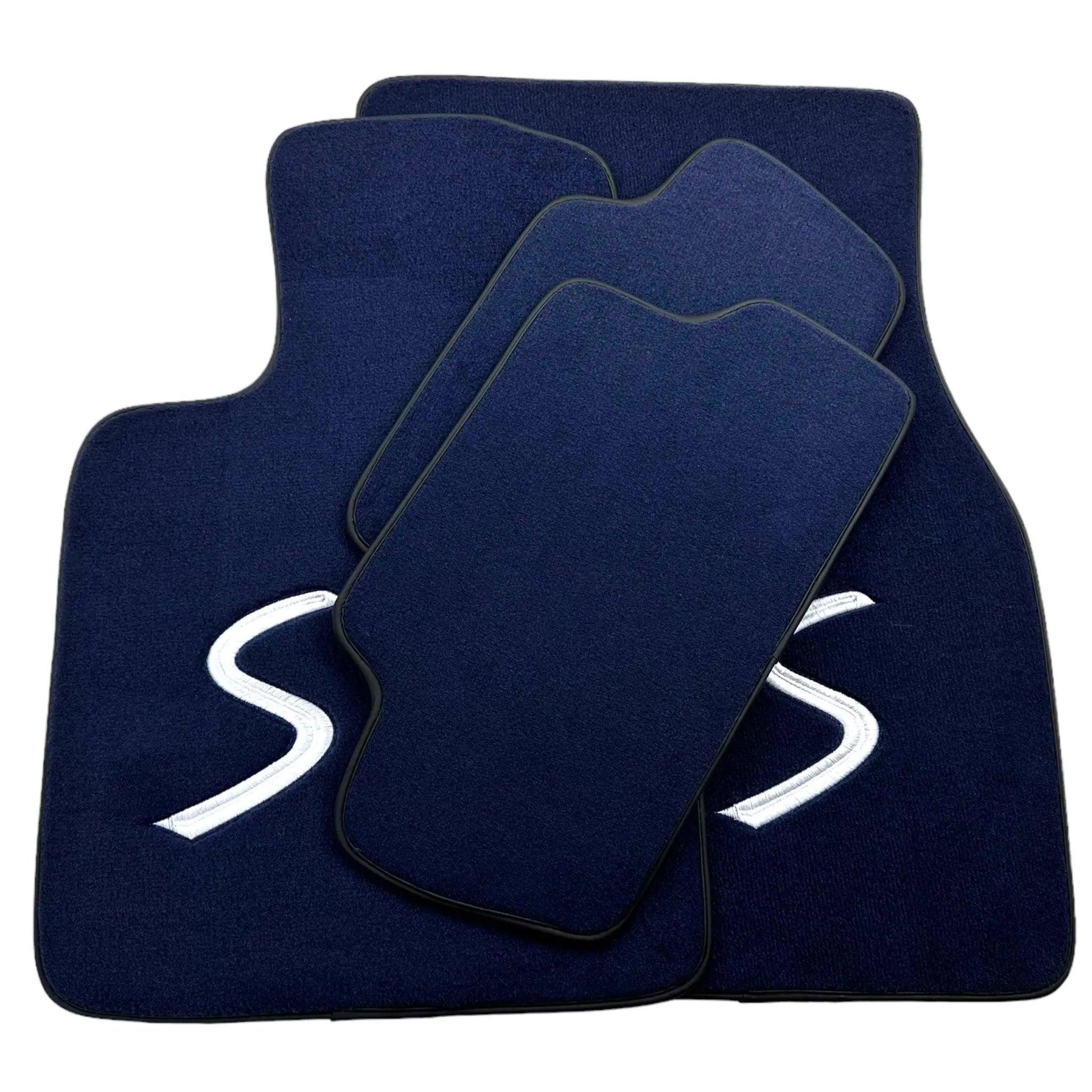 Dark Blue Floor Mats for Mini Cabrio R56 Convertible (2009-2016) - AutoWin