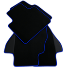 Custom Black Floor Mats for Ferrari Dino 308 GT4 (1973-1979) with Leather