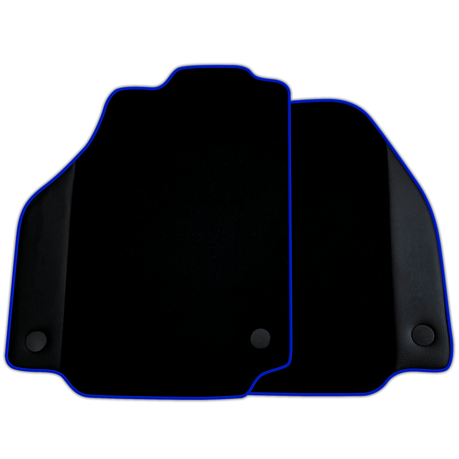 Custom Black Floor Mats for Ferrari F8 Spider (2019-2023) with Leather