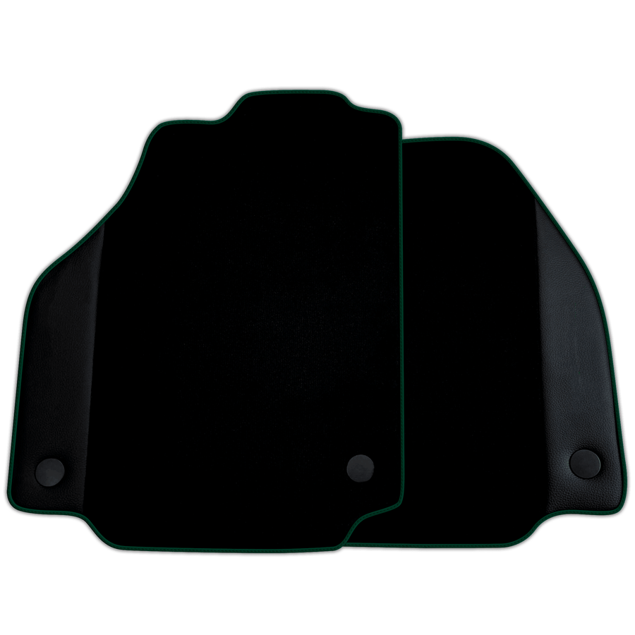 Custom Black Floor Mats for Ferrari F8 Spider (2019-2023) with Leather
