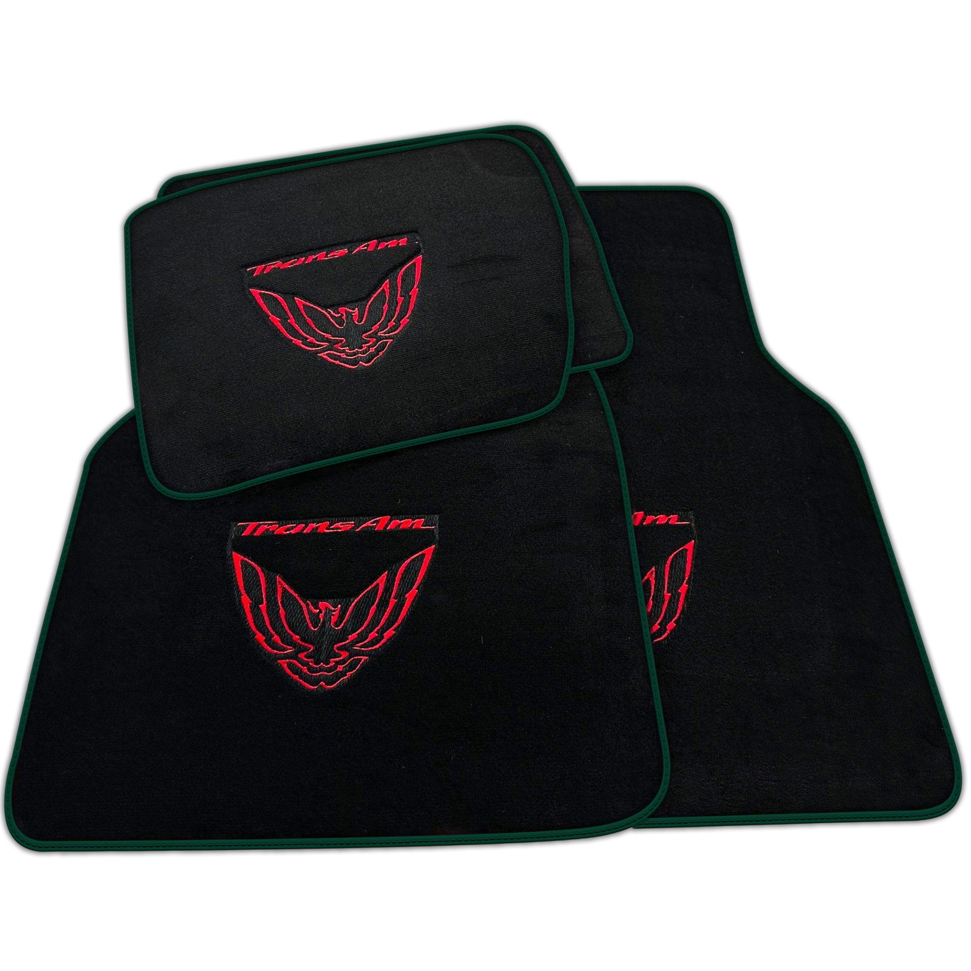 Black Floor Mats Red Trim for Pontiac FireBird (1993-2002) Trans Am