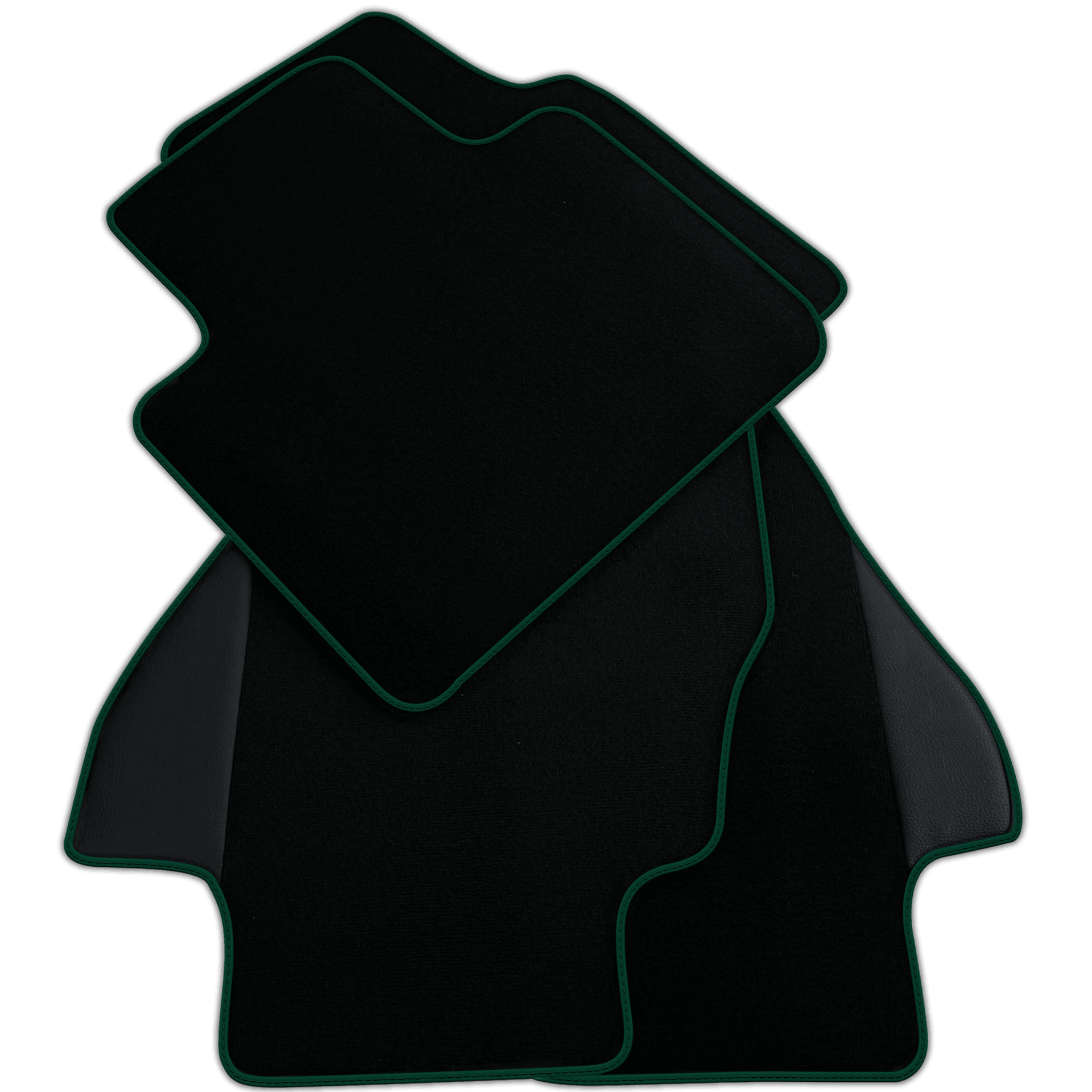 Custom Black Floor Mats for Ferrari Dino 308 GT4 (1973-1979) with Leather