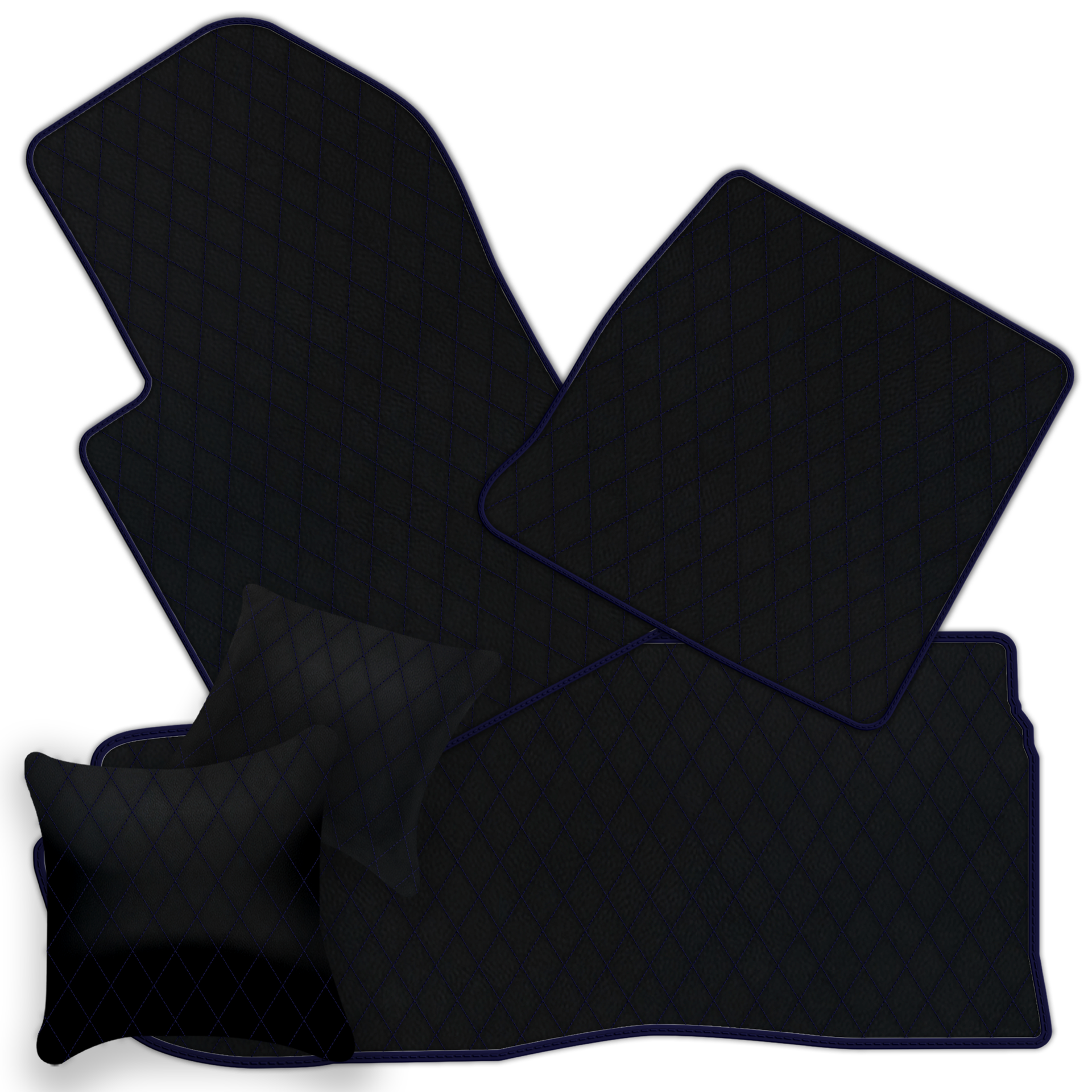 Bespoke Black Leather Floor Mats for Ferrari 599 Coupe (2006-2012)