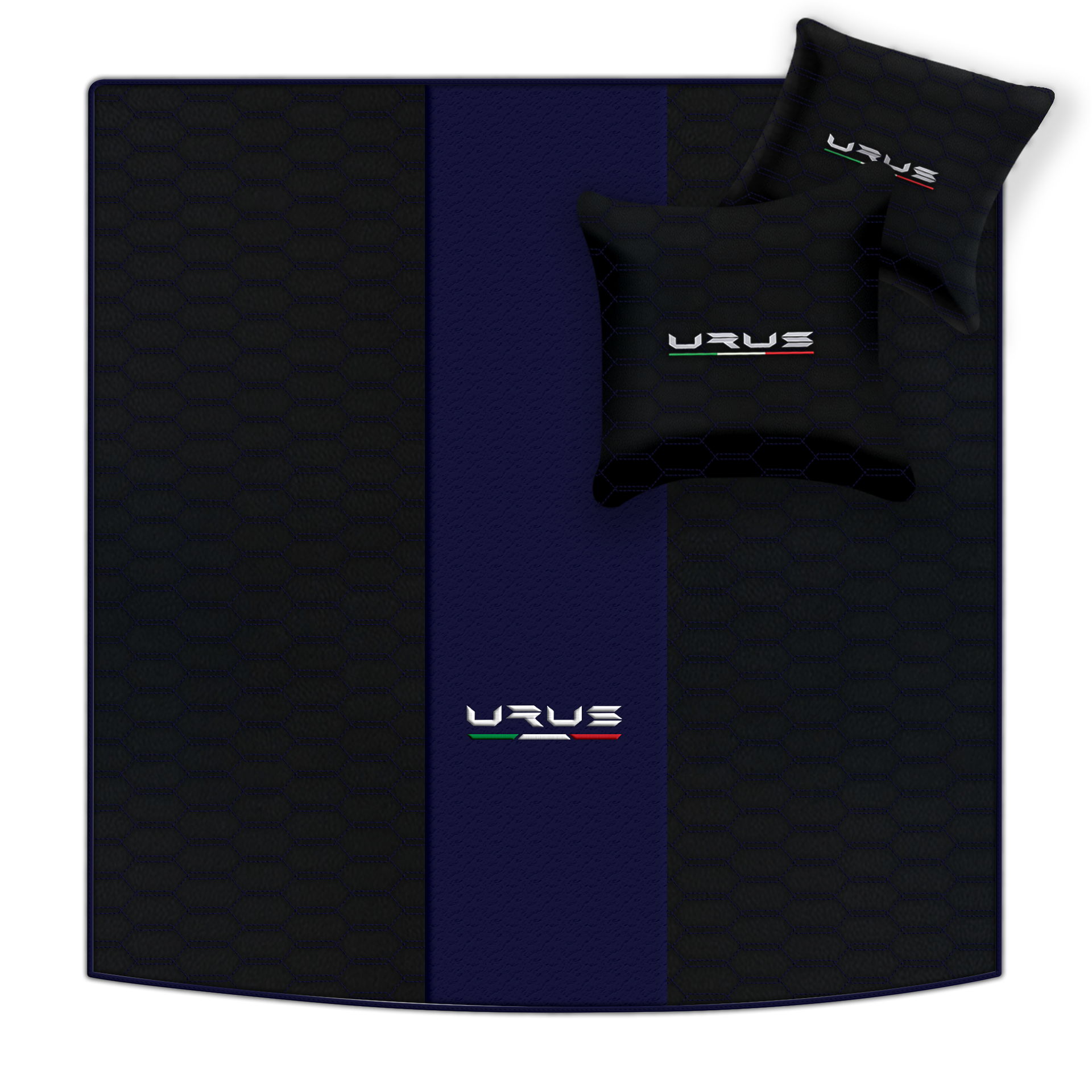 Tapis de voiture beige pour Lamborghini Urus Performante en cuir carboné - AutoWin.EU