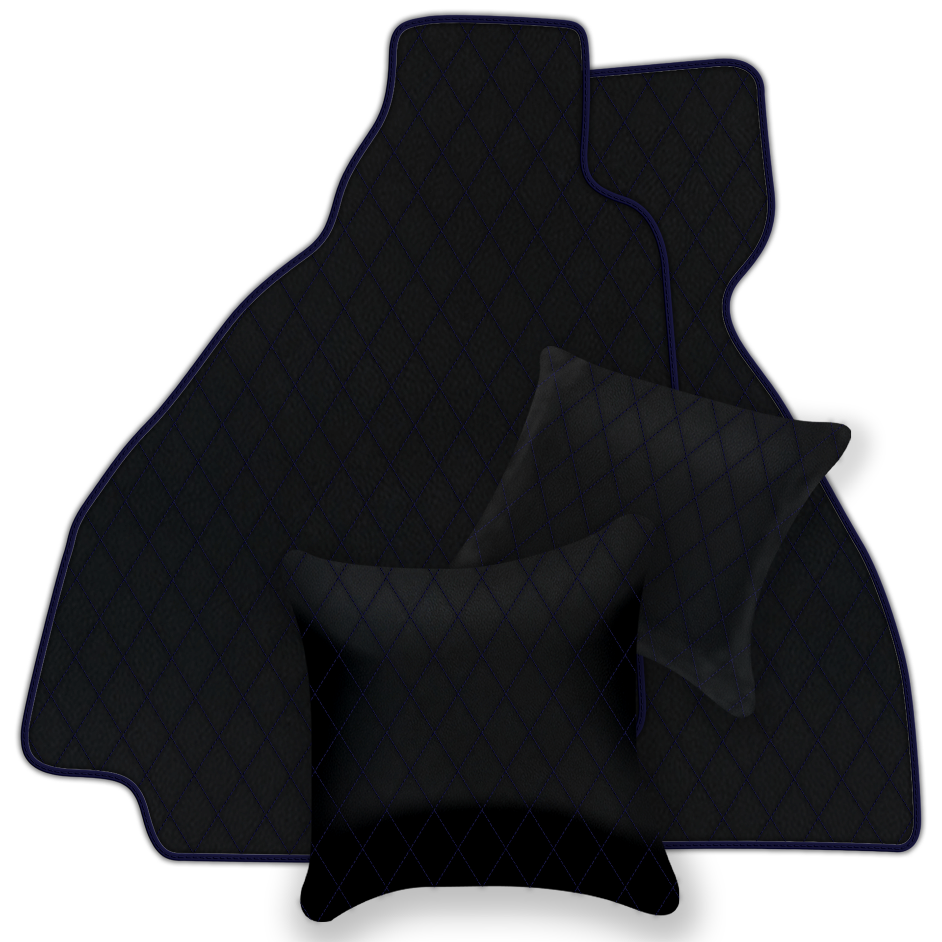 Premium Black Leather Floor Mats for Ferrari Enzo (2002-2004)