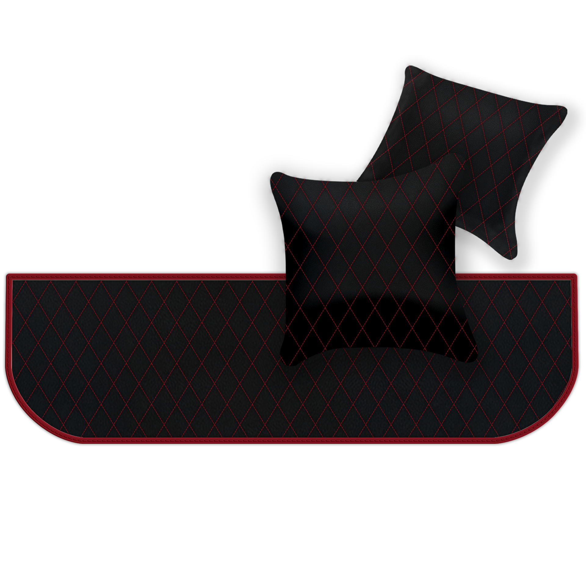 Premium Black Leather Floor Mats for Ferrari Enzo (2002-2004)
