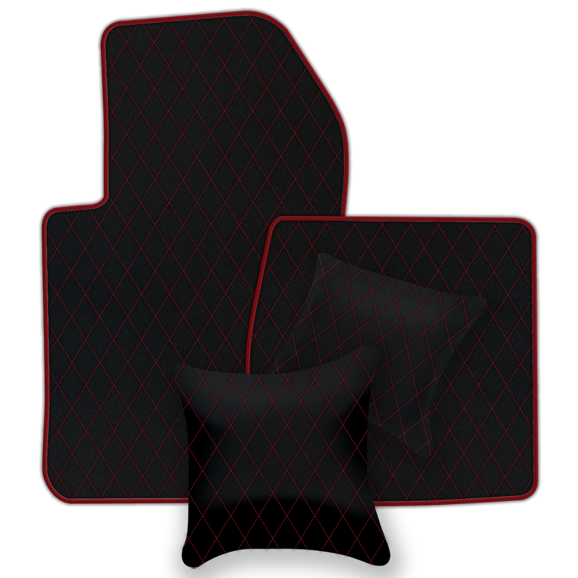 Bespoke Black Leather Floor Mats for Ferrari 599 Coupe (2006-2012)