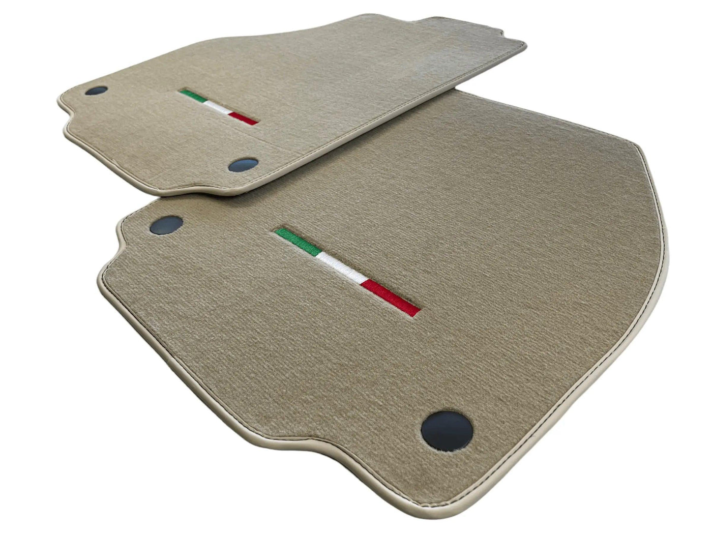 Floor Mats For Ferrari 488 Pista Spider (2019-2021) Beige Autowin Brand Italian Edition - AutoWin