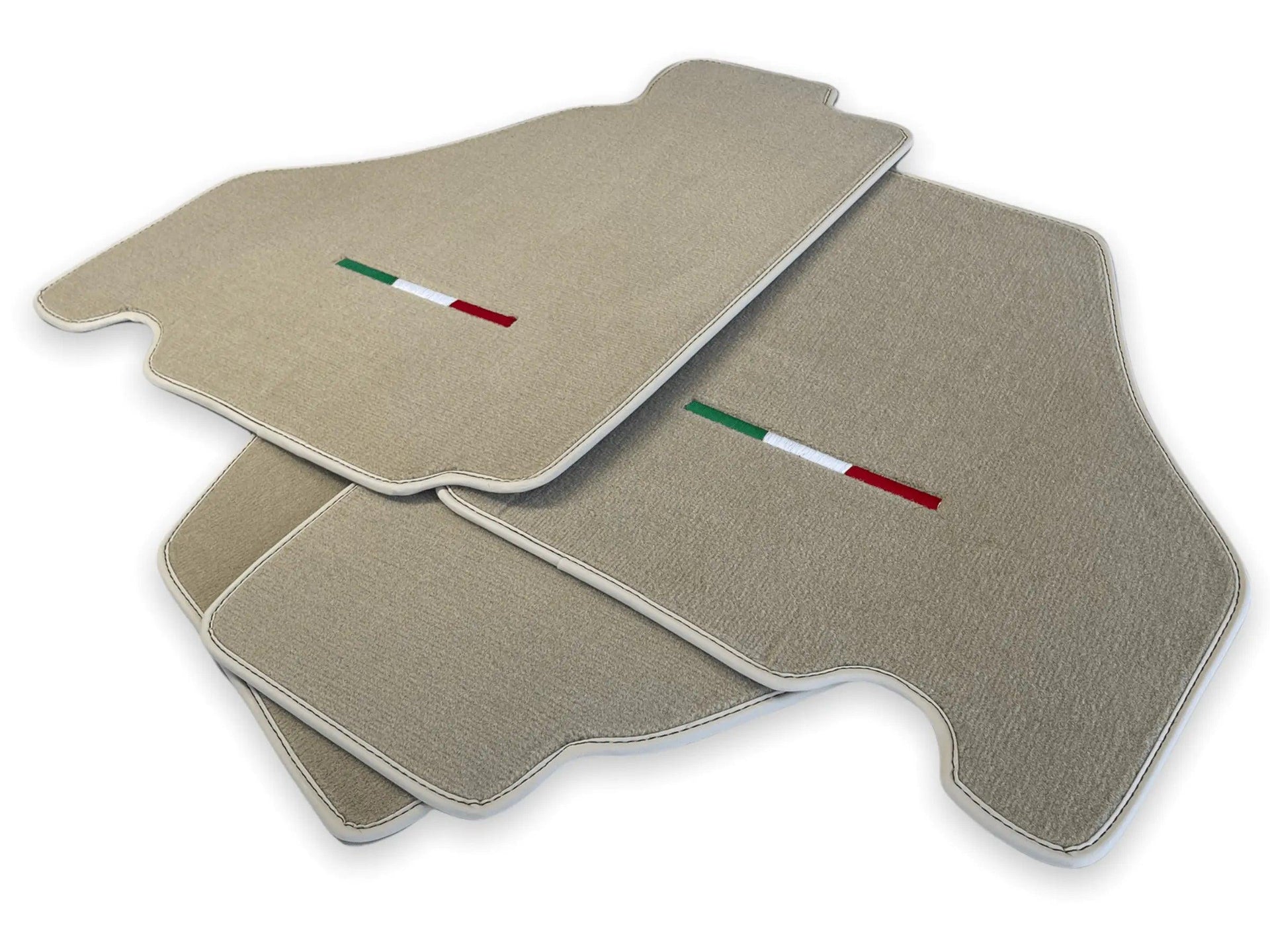 Floor Mats For Ferrari F430 2004-2009 Beige Color IT Edition - AutoWin