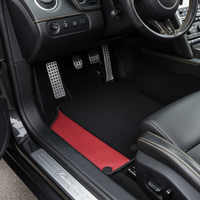 Tapis de voiture noirs sur mesure pour Lamborghini Gallardo avec cuir rouge