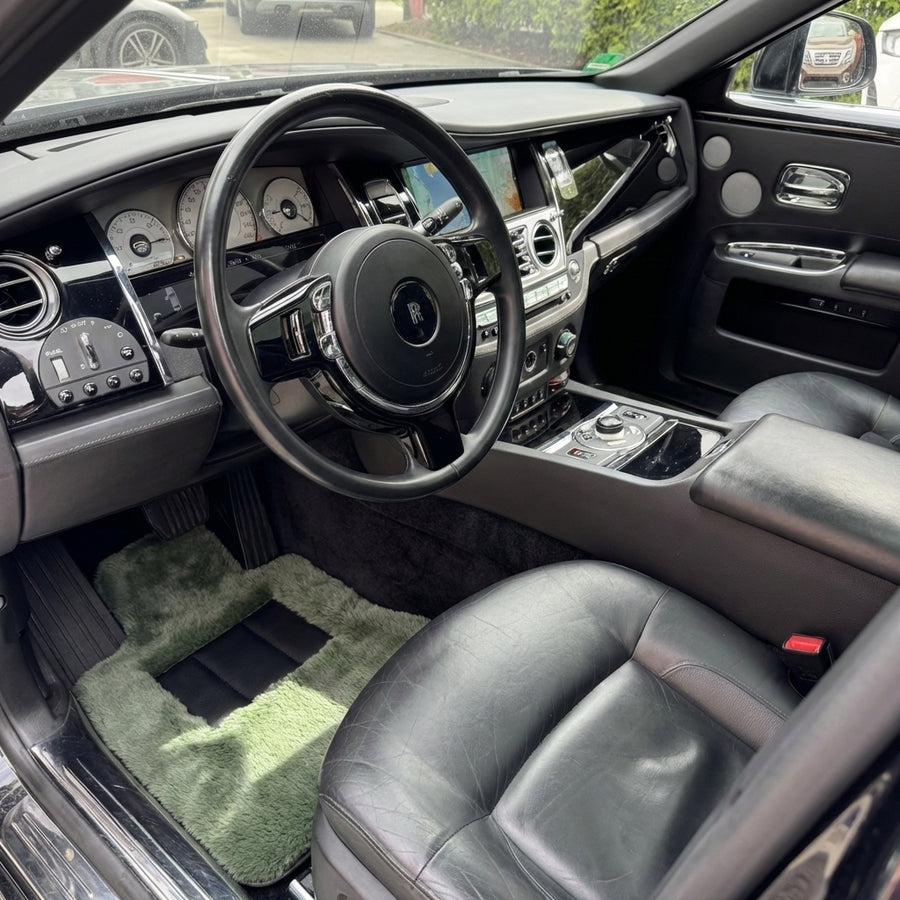 Hellgrüne Schaffell-Fußmatten für Rolls-Royce Ghost Serie I (2010–2020)