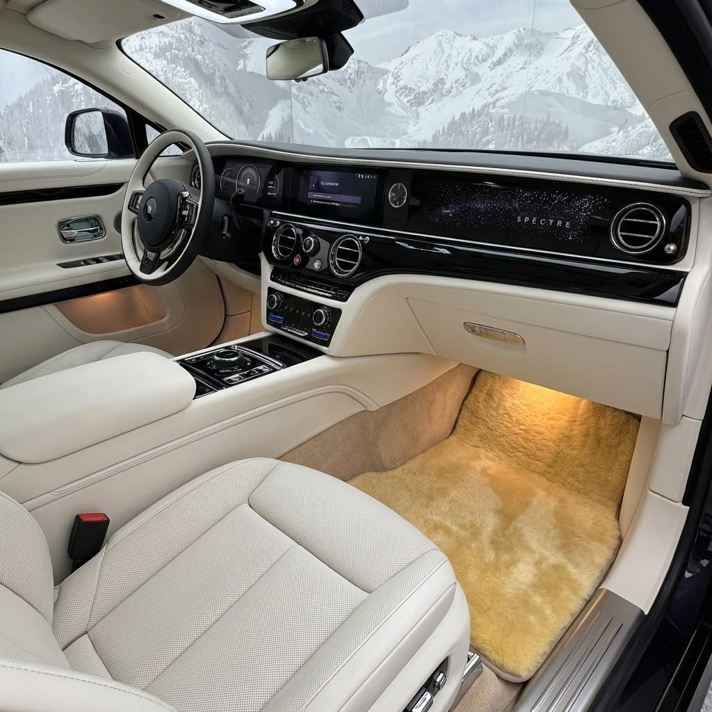 Tapis de voiture en peau de mouton médicale couleur