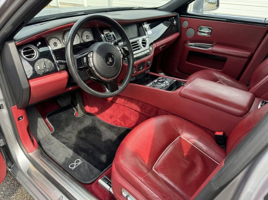 Tapis de voiture noirs pour Rolls Royce Black Badge Ghost