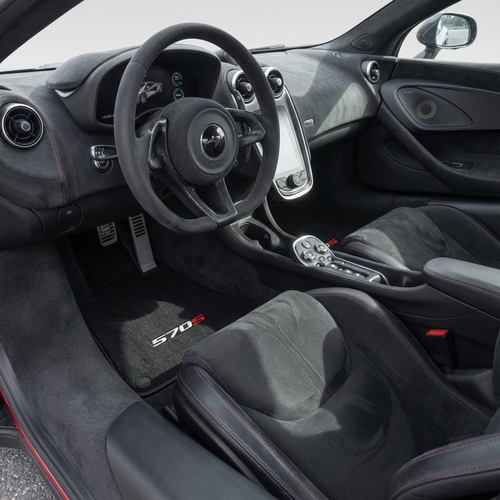 Tapis de voiture noirs pour McLaren 570S ensemble de tapis sur mesure AutoWin