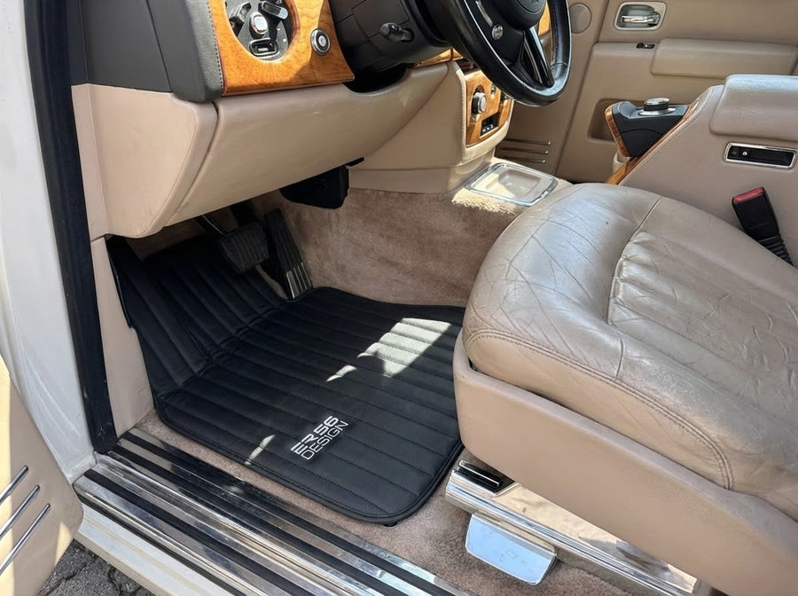 Leder-Fußmatten für Rolls Royce Phantom Drophead Coupe 2007–2016 Er56 Designmarke