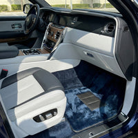 Tapis de voiture en peau de mouton bleu foncé pour Rolls-Royce Cullinan (2018-2025)