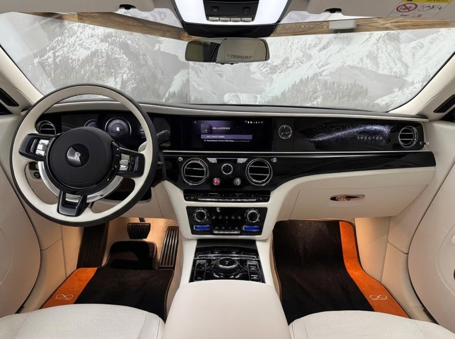 Tapis de voiture noirs pour Rolls Royce Spectre (2023-2024)
