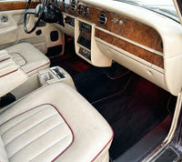 Maßgefertigte Fußmatten für Rolls Royce Shadow (1965-1977) mit schwarzem Leder