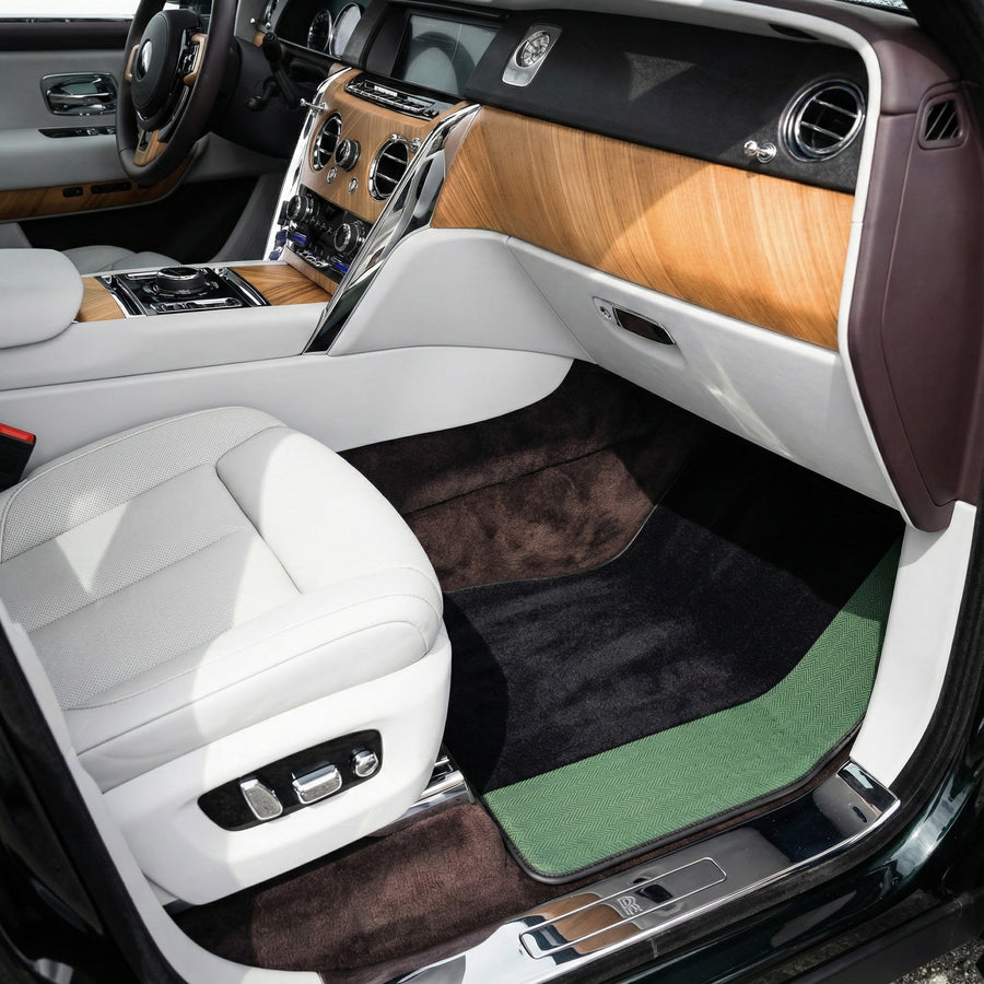 Tapis de voiture noirs pour Rolls Royce Cullinan (2018–2025)