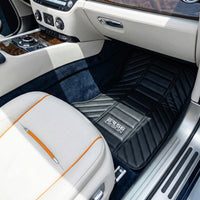 Grüne Leder-Fußmatten für Rolls Royce Black Badge Wraith (2013–2023)
