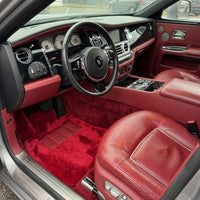 Tapis en Peau de Mouton Rouge pour Rolls Royce Ghost Série I (2010–2020) Marque ER56