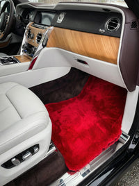 Tapis de voiture en peau de mouton rouge pour Rolls Royce Cullinan RR31 2018-2025 Design ER56