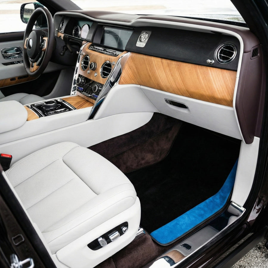 Tapis de voiture Sur mesure Noir Pour Rolls Royce Black