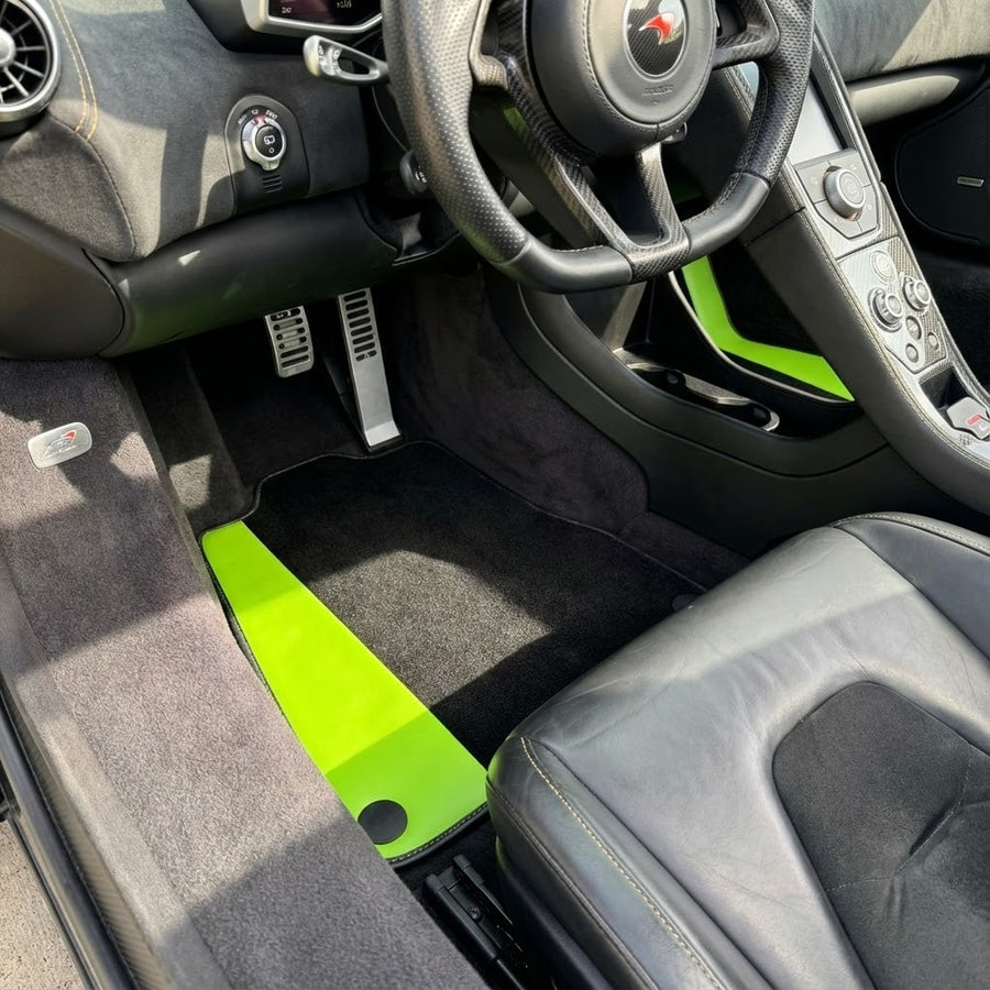 Tapis de voiture noirs personnalisables pour McLaren MP4-12C