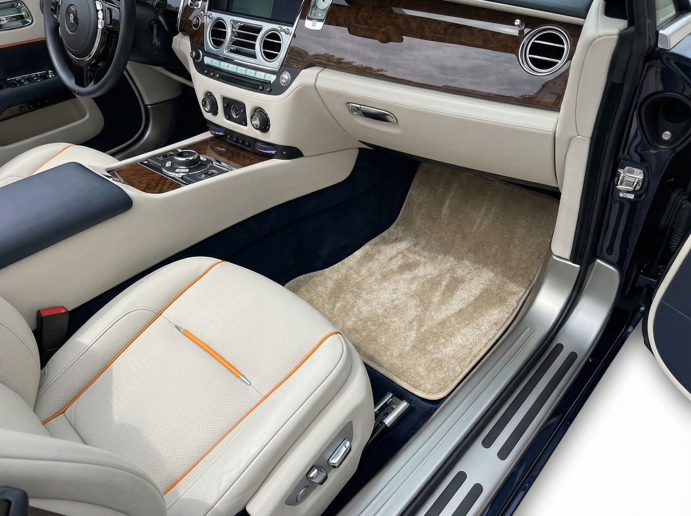 Tapis de voiture Beige de Luxe pour Rolls Royce Dawn Rr6 2016-2023