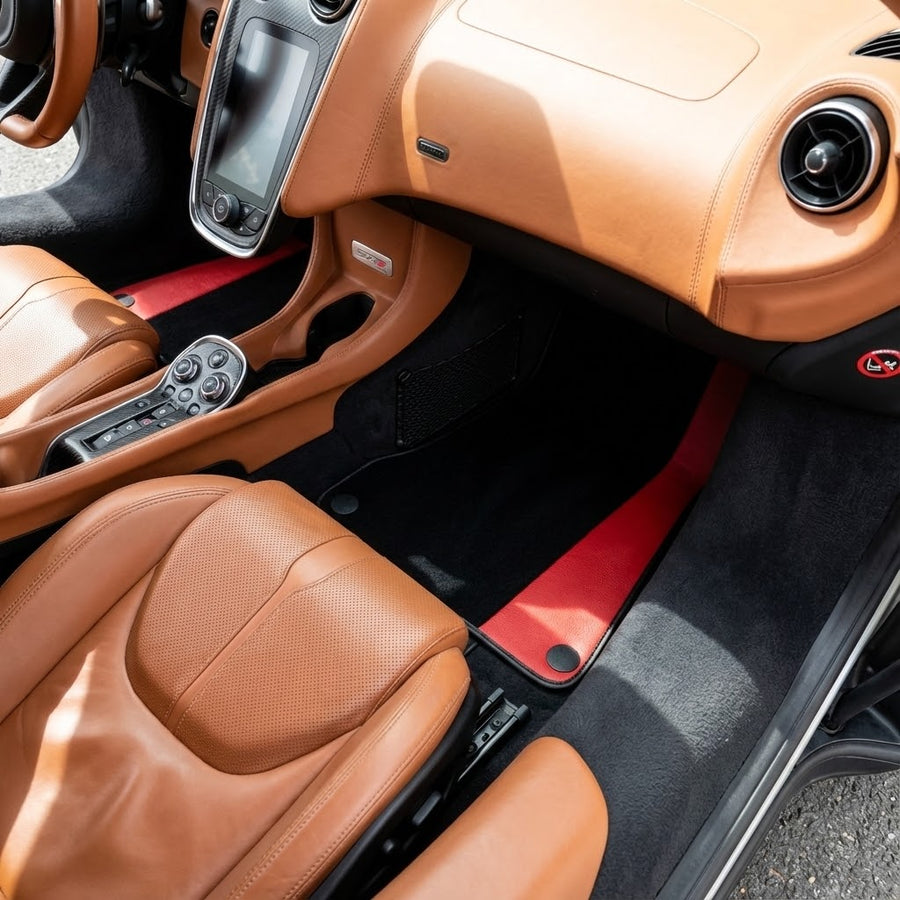 Tapis de voiture noirs pour McLaren 570S (2015-2021) avec