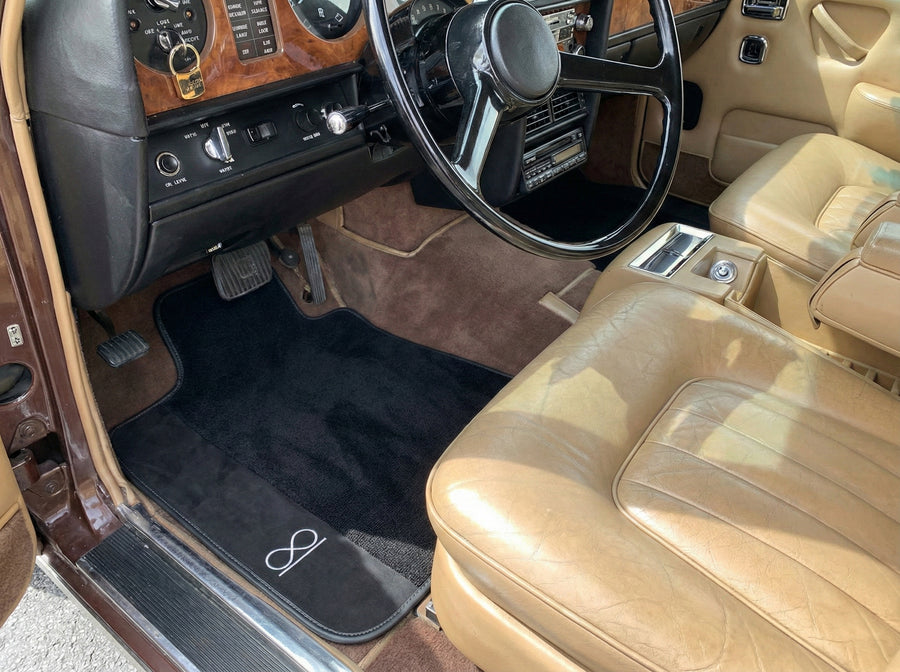 Tapis de voiture noirs pour Rolls Royce Shadow 1965-1977