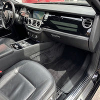 Tapis de sol noirs sur mesure pour Rolls Royce Ghost Series II (2021-2024) avec cuir noir