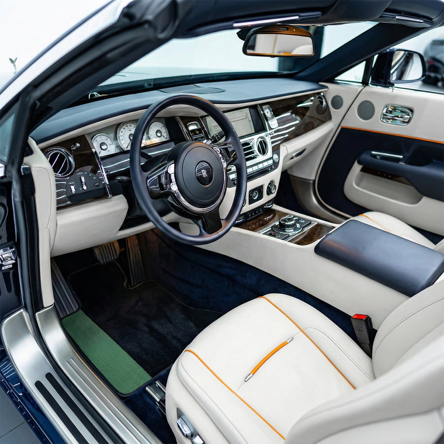 Tapis de voiture noirs pour Rolls Royce Dawn (2016-2023)