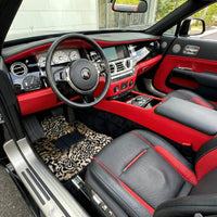 Schwarze Schaffell-Fußmatten für Rolls-Royce Cullinan (2018–2023) No Steps Edition