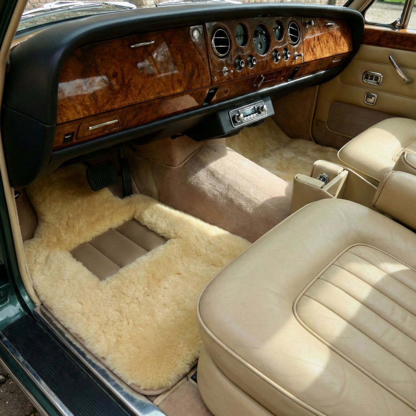 Tapis de voiture en peau de mouton médicale couleur