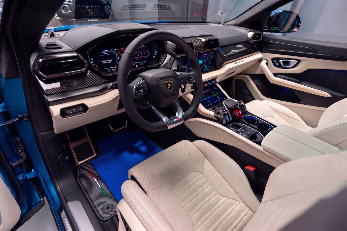 Alcantara Leather Floor Mats For Lamborghini Urus - Choose Your Trim Color