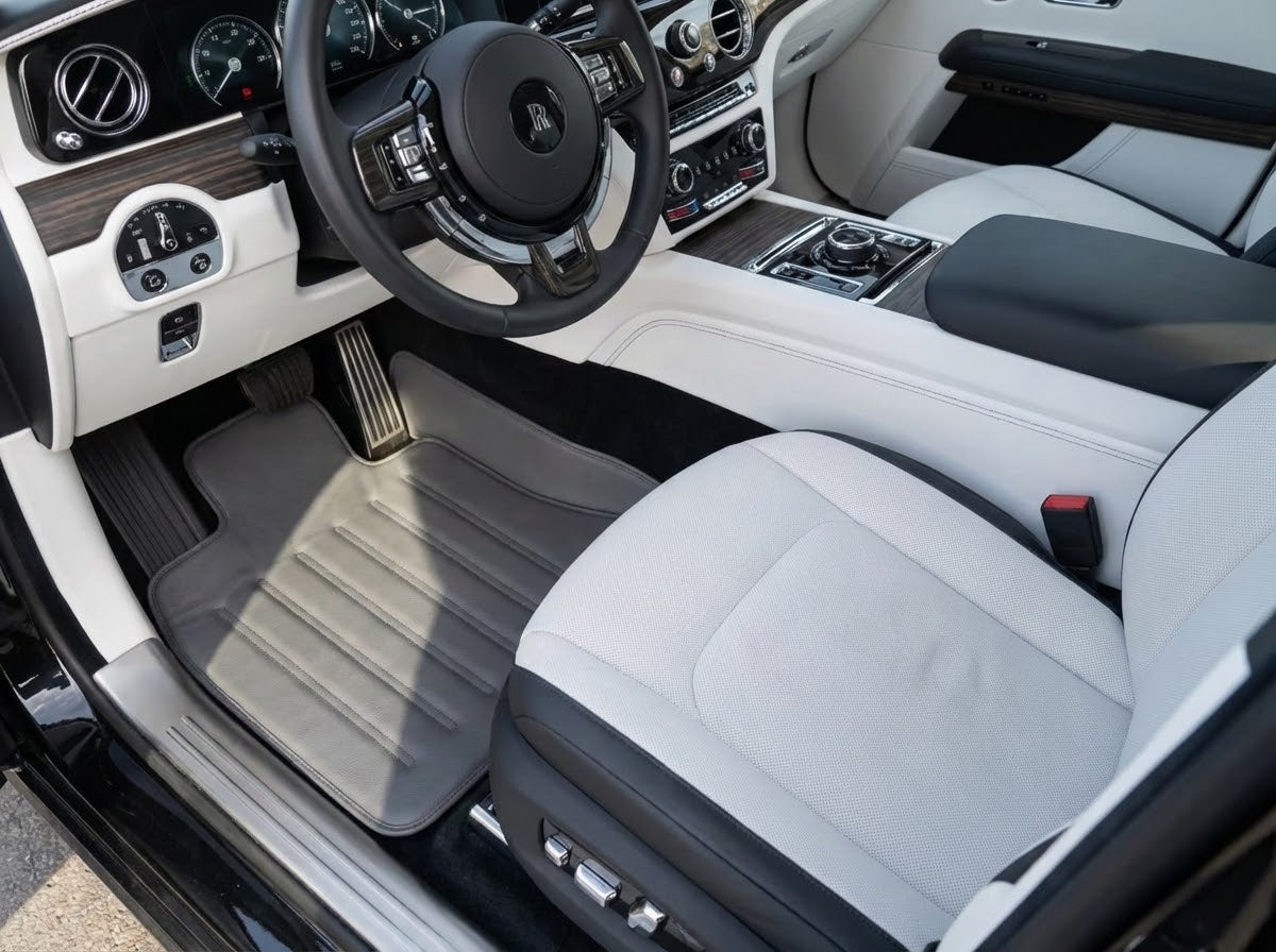 Tapis de voiture en cuir pour Rolls Royce Spectre (2023-2024) Noir