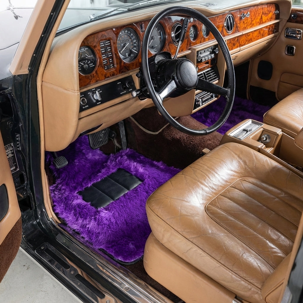 Violette Schaffell-Fußmatten für Rolls-Royce Wraith (2013-2023)