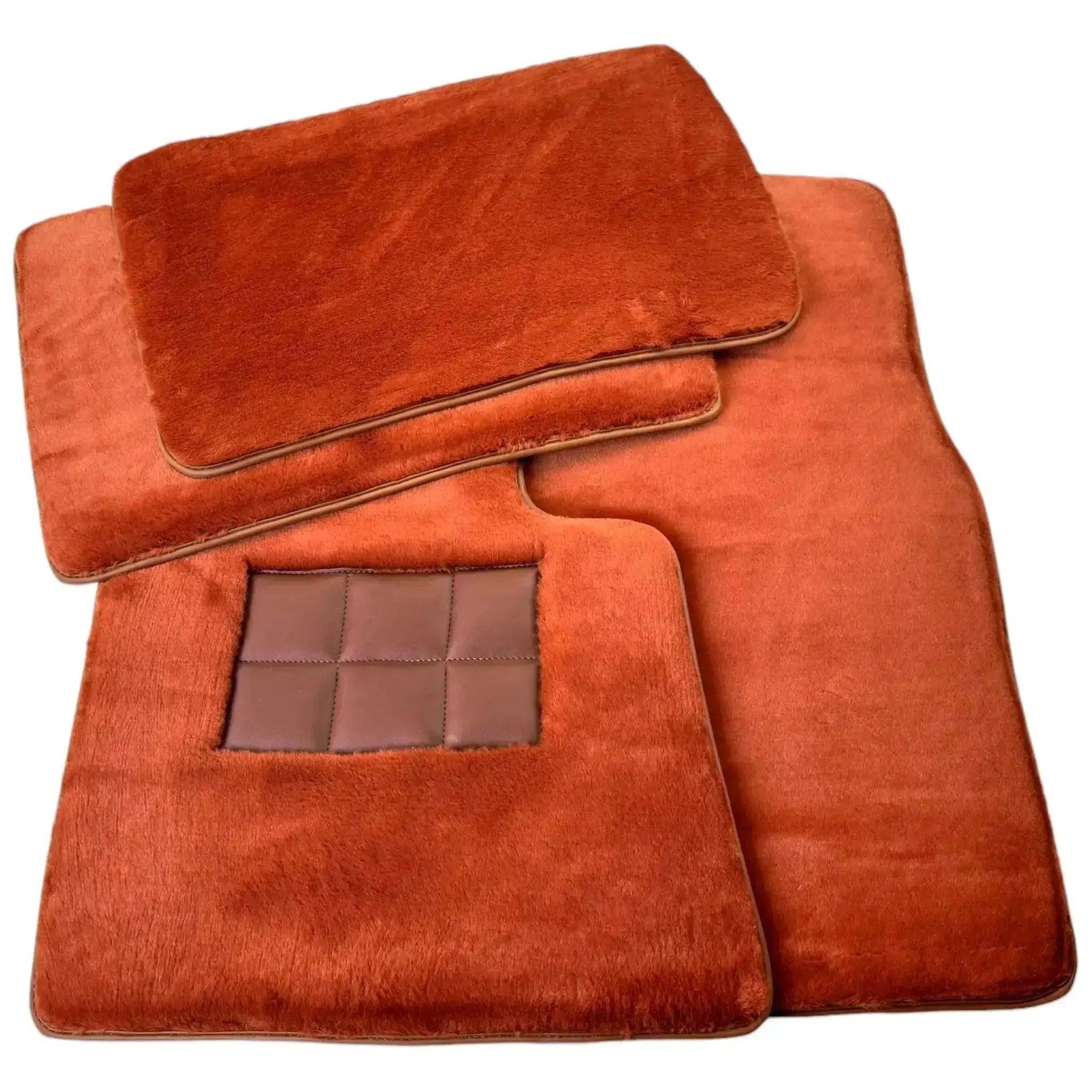 Ginger Color Sheepskin Floor Mats for Rolls-Royce Ghost Series I (2010-2020) - AutoWin