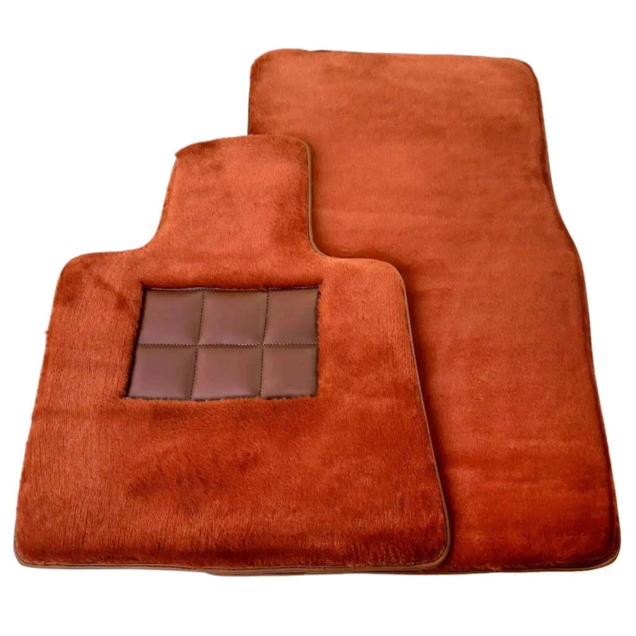 Ginger Color Sheepskin Floor Mats for Rolls-Royce Ghost Series I (2010-2020) - AutoWin
