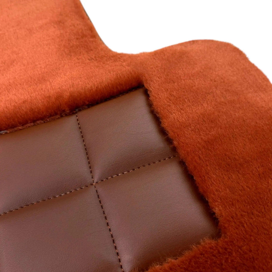 Ginger Color Sheepskin Floor Mats for Rolls-Royce Wraith (2013-2023) - AutoWin