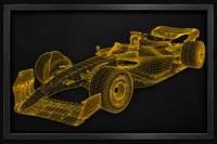 Décoration Murale en Cuir Noir Inspirée de la F1 : Couture