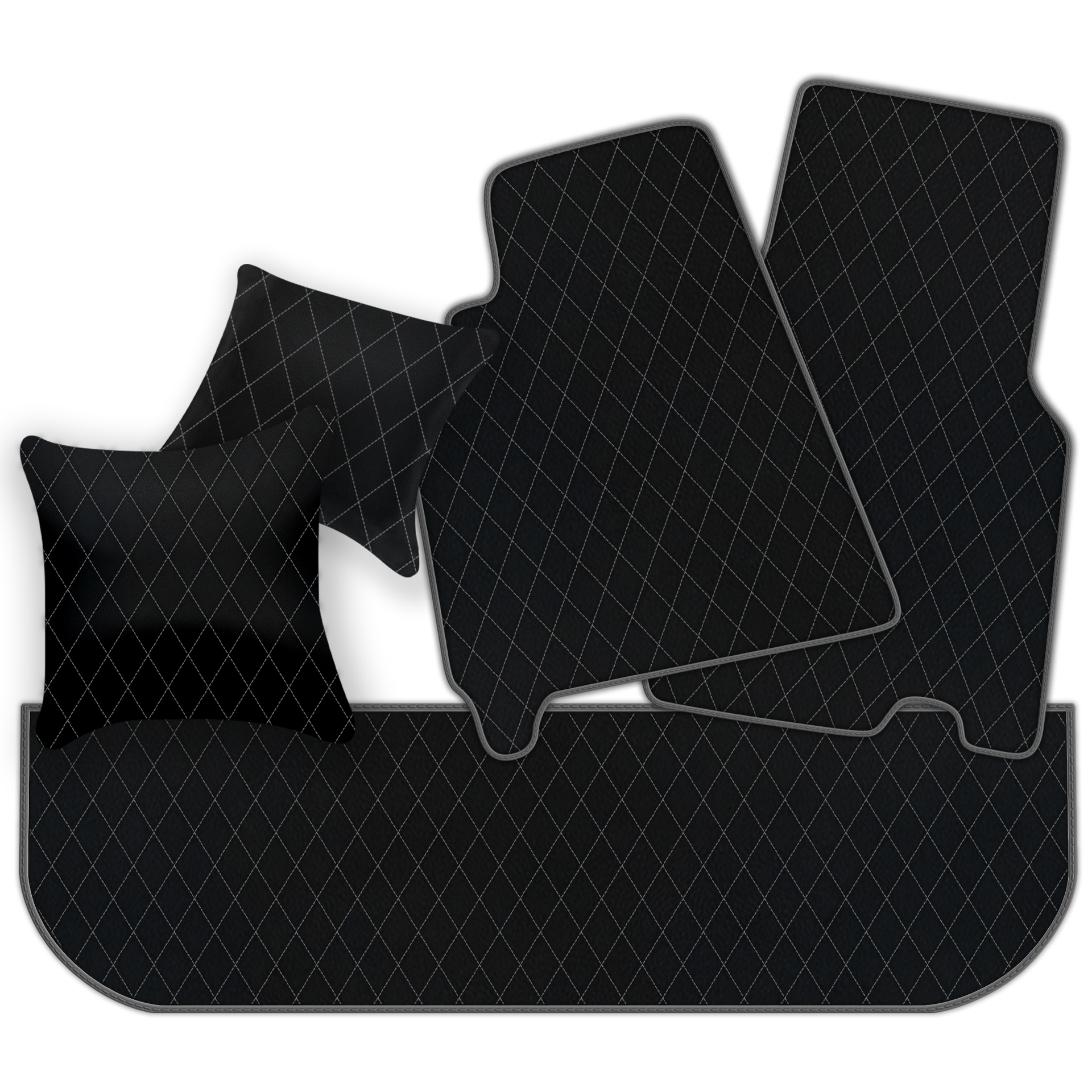 Customizable Leather Floor Mats with Hex Pattern for Ferrari 550 Maranello (1996-2002) - AutoWin