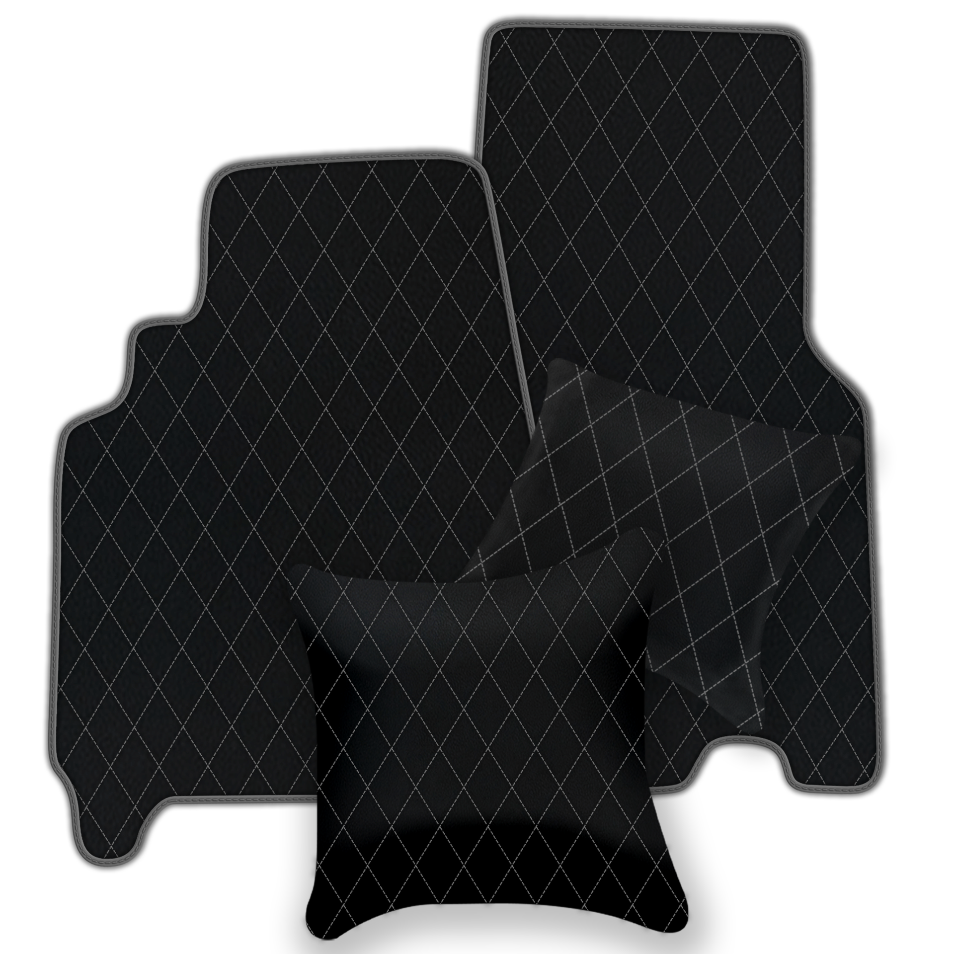 Customizable Leather Floor Mats with Hex Pattern for Ferrari 550 Maranello (1996-2002) - AutoWin